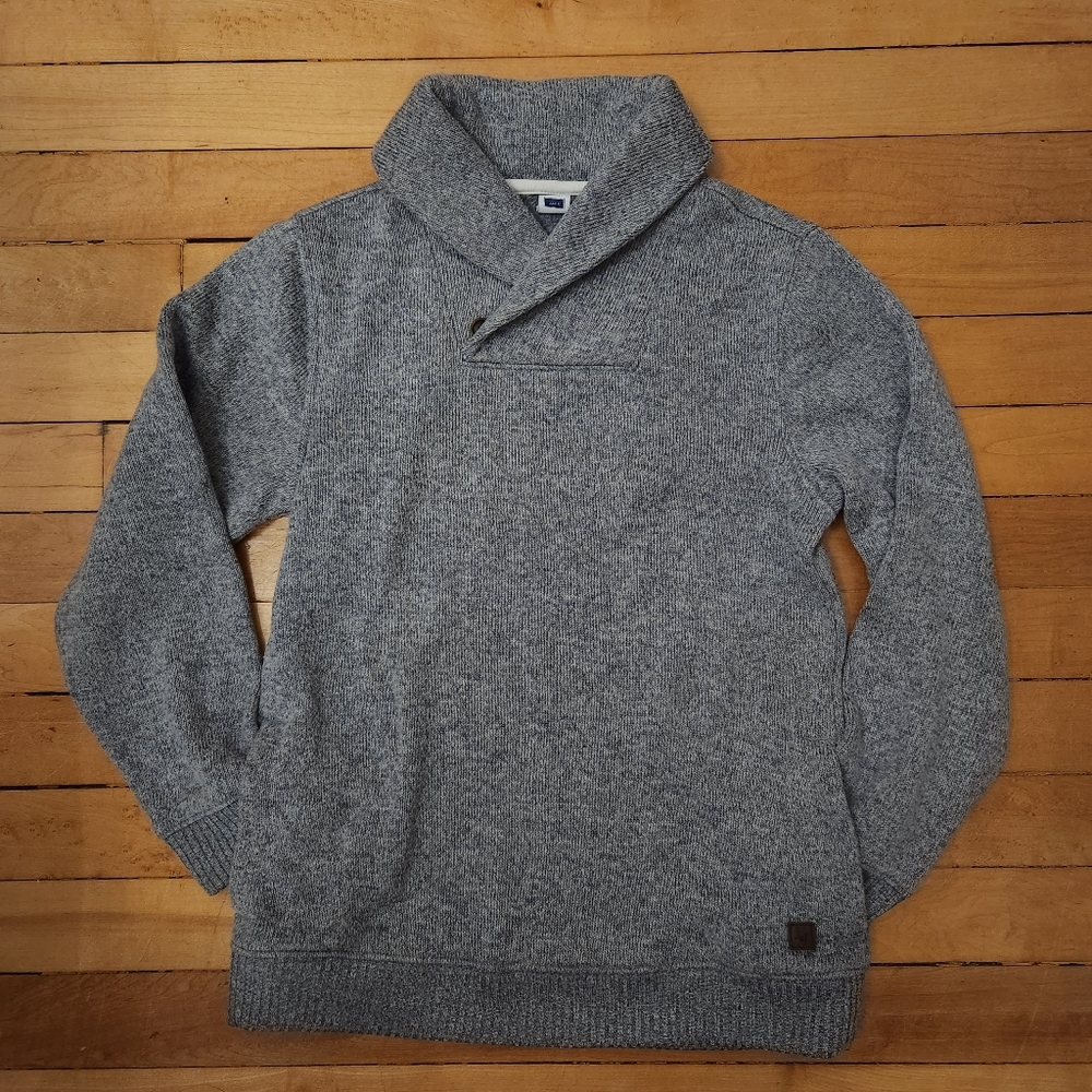 Janie and Jack shawl collat sweater Small Gray